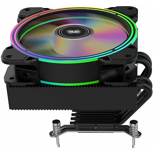 Процессорный кулер 2E GAMING Air Cool AC120T4-ARGB, LGA1851, 1700, 1200, 115x, 1366, AM5, AM4, AM3, AM3+, 4pin PWM, 3pin+5VARGB, TDP 130W