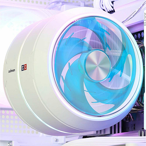 Процессорный кулер Zalman ZET5, ARGB LGA 1851, 1700, 1200, 115x, AM5, AM4, 4pin PWM, 3pin+5VARGB, TDP200W, белый