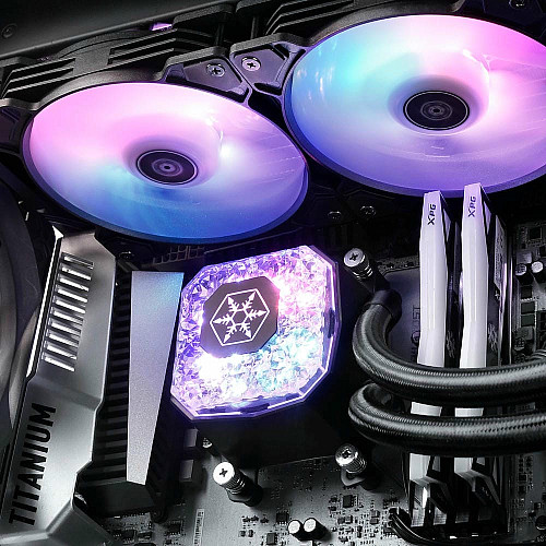 Система жидкостного охлаждения SilverStone Icegem 240P-ARGB, LGA2066, 2011, 1366, 115x, 1366, TRX4TR4, AM4, AM3, AM3+, AM2, AM2+, FM1, FM2, TDP280W