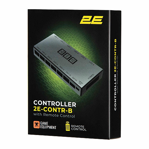 Контролер 2E GAMING  CONTR-B, ARGB 6 fans 3pin, 3pin +5VARGB, 2 pin LED, пульт