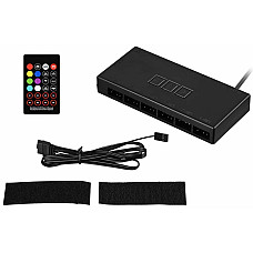 Контролер 2E GAMING  CONTR-B, ARGB 6 fans 3pin, 3pin +5VARGB, 2 pin LED, пульт
