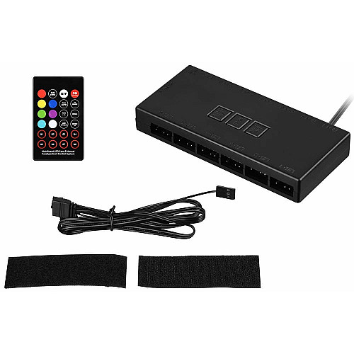 Контролер 2E GAMING  CONTR-B, ARGB 6 fans 3pin, 3pin +5VARGB, 2 pin LED, пульт
