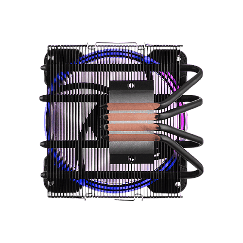Процессорный кулер 2E GAMING Air Cool AC120T4-ARGB, LGA1851, 1700, 1200, 115x, 1366, AM5, AM4, AM3, AM3+, 4pin PWM, 3pin+5VARGB, TDP 130W