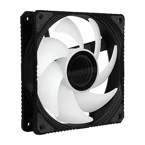Корпусный вентилятор 2E GAMING Air Cool Infinity ACF120IW-ARGB, 120мм, 1200rpm, 3pin, 3pin+5VARGB, 23dBa, черный
