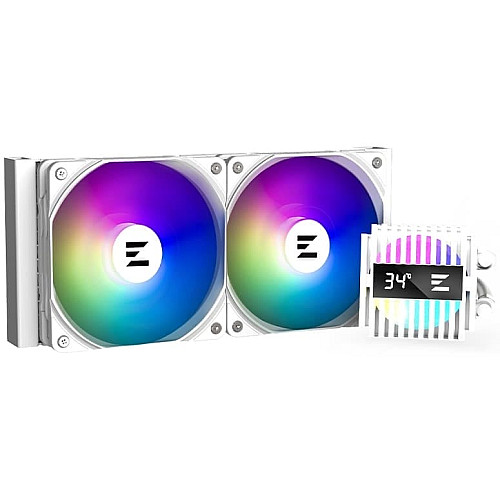 Система жидкостного охлаждения Zalman Alpha 2 A24 ARGB, LGA1851, 1700, 1200, 115x, AM5, AM4, TDP 320W, белый
