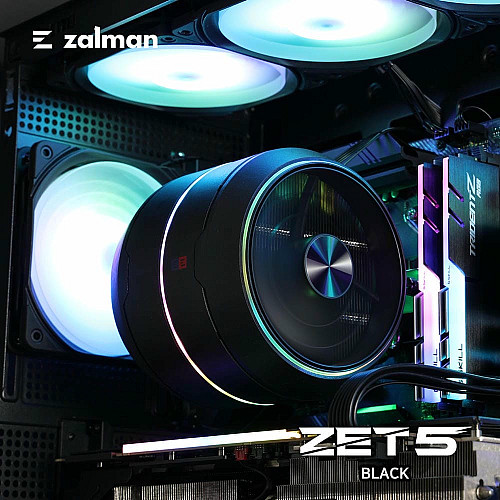 Процессорный кулер Zalman ZET5, ARGB LGA 1851, 1700, 1200, 115x, AM5, AM4, 4pin PWM, 3pin+5VARGB, TDP200W, черный