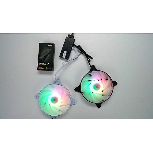 Корпусний вентилятор 2E GAMING Air Cool ACF120VB-ARGB 120мм, 1200rpm, 4pin, 23dBa, чорний
