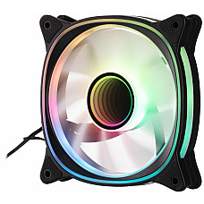 Корпусний вентилятор 2E GAMING Air Cool X Fan ACF120XB-ARGB, 120мм, 1200rpm, 3pin, 3pin +5VARGB, 20,4dBa, чорний