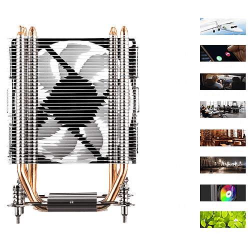 Процессорный кулер 2E GAMING Air Cool AC90D4-ARGB, LGA1851, 1700, 1200, 1366, 115x, AM5, AM4, AM3, AM3+, 4pin PWM, TDP 130W
