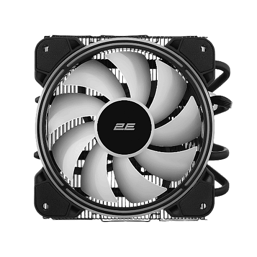 Процессорный кулер 2E GAMING Air Cool AC120T4-ARGB, LGA1851, 1700, 1200, 115x, 1366, AM5, AM4, AM3, AM3+, 4pin PWM, 3pin+5VARGB, TDP 130W