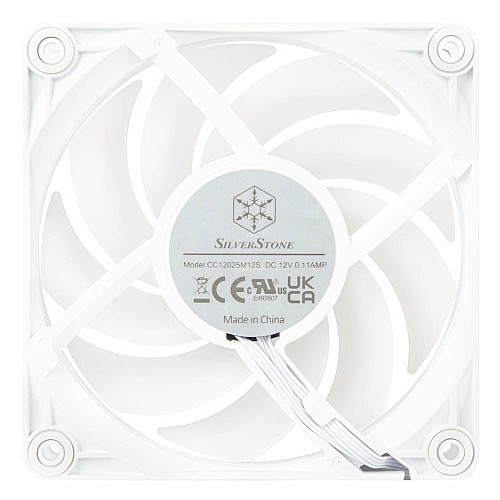 Корпусный вентилятор SilverStone Vista VS120W-ARGB, 120мм, 2000rpm, 4pin PWM, 3pin+5VARGB, 30.6dBa, белый