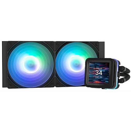 Система жидкостного охлаждения Zalman Alpha 2DS A24 ARGB, LGA1851, 1700, 1200, 115x, AM5, AM4, TDP 320W, черный