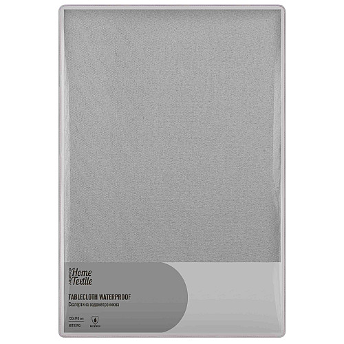 Скатертина ARDESTO Waterproof 120х140см, 100% поліестер, сірий