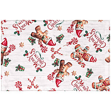 Серветка серв. ARDESTO Christmas Gingerbread 30х45см, 100% поліестер, червоний