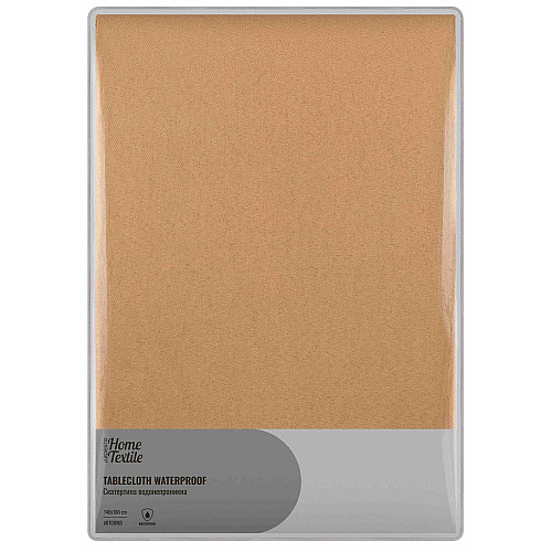 Скатертина ARDESTO Waterproof 140х180см, 100% поліестер, бежевий