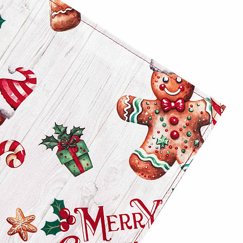 Ранер ARDESTO Christmas Gingerbread 33х137см, 100% поліестер, червоний