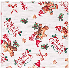 Ранер ARDESTO Christmas Gingerbread 33х137см, 100% поліестер, червоний