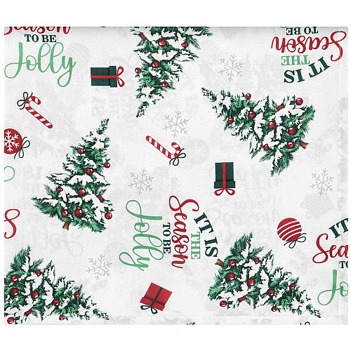 Скатертина ARDESTO Christmas Tree 140х180см, 100% поліестер, зелений