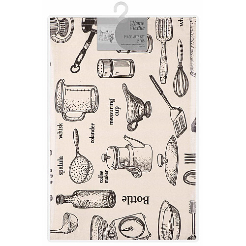 Набор сервировочных салфеток ARDESTO Kitchen, 30х45см, 2шт, 90% полиэстер, 10% хлопок