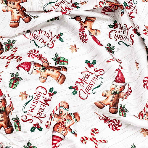 Скатерть ARDESTO Christmas Gingerbread 140х180см, 100% полиэстер, красный