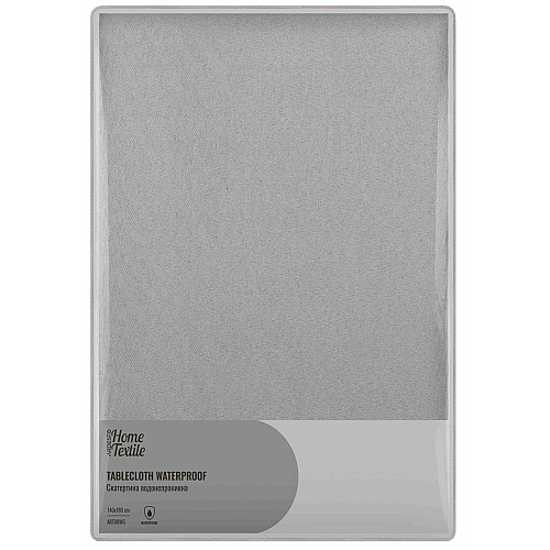 Скатертина ARDESTO Waterproof 140х180см, 100% поліестер, сірий