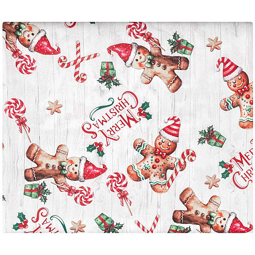 Скатерть ARDESTO Christmas Gingerbread 120х140см, 100% полиэстер, красный