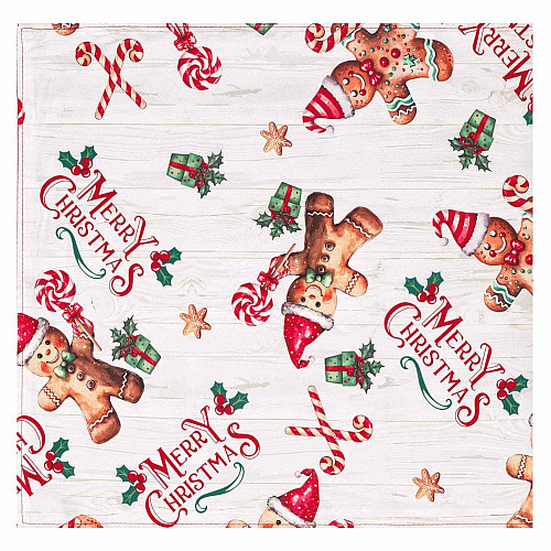 Ранер ARDESTO Christmas Gingerbread 33х137см, 100% поліестер, червоний