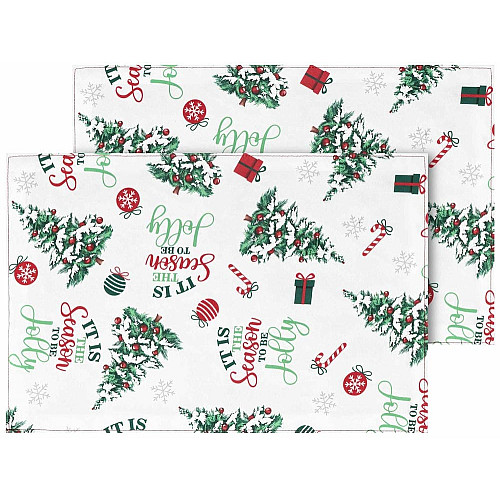 Набор салфеток серв. ARDESTO Christmas Tree 30х45см, 2шт, 100% полиэстер, зеленый