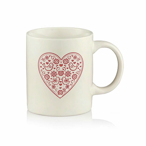 Чашка ARDESTO Heart, 320мл, кераміка, білий