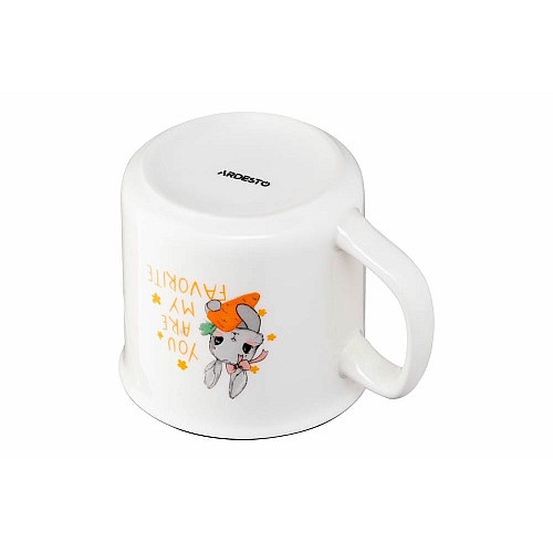 Чашка ARDESTO Cute rabbit, 320мл, фарфор, белый
