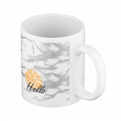Чашка ARDESTO Hello, 330мл, кераміка, біло-сірий