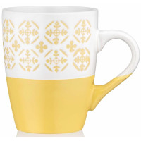 Чашка ARDESTO Ornament, 320мл, кераміка, жовто-білий