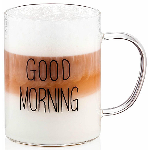 Набор чашек с ручками ARDESTO Good Morning, 420мл, 2шт, боросиликатное стекло, прозрачный