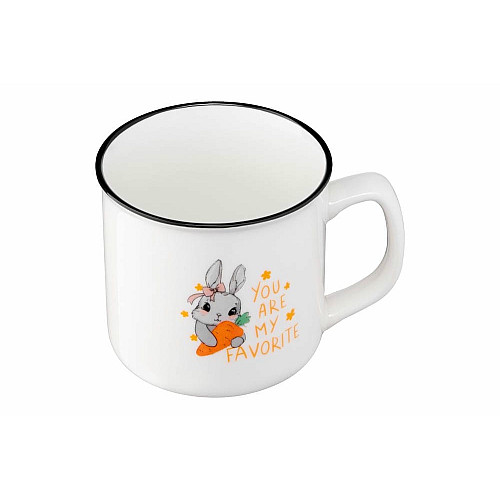 Чашка ARDESTO Cute rabbit, 320мл, фарфор, белый
