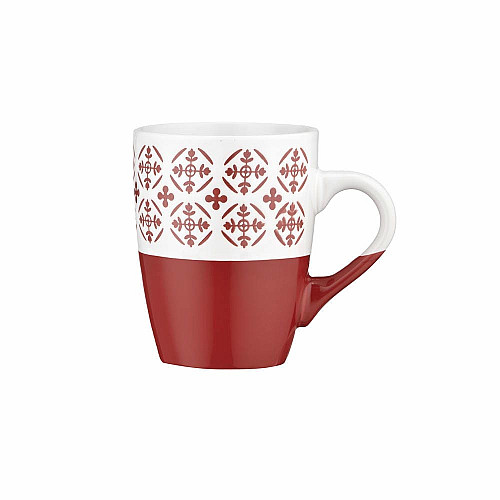 Чашка ARDESTO Ornament, 320мл, керамика, красно-белый