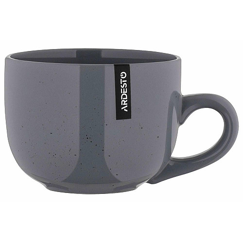 Чашка ARDESTO Bagheria Grey, 480мл, кераміка, сірий