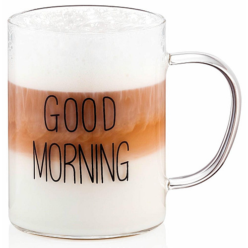 Набор чашек с ручками ARDESTO Good Morning, 420мл, 2шт, боросиликатное стекло, прозрачный