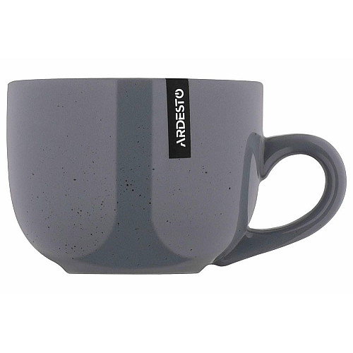 Чашка ARDESTO Bagheria Grey, 480мл, кераміка, сірий