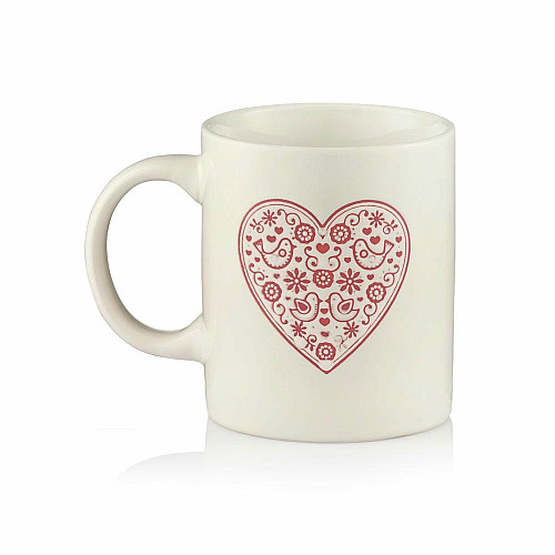 Чашка ARDESTO Heart, 320мл, кераміка, білий