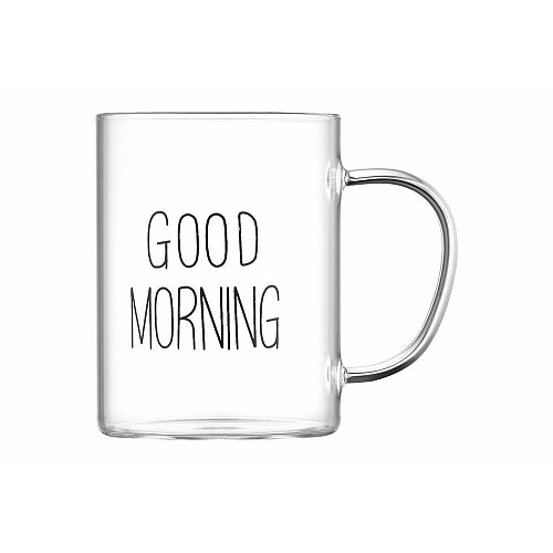 Набор чашек с ручками ARDESTO Good Morning, 420мл, 2шт, боросиликатное стекло, прозрачный