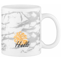 Чашка ARDESTO Hello, 330мл, керамика, бело-серый