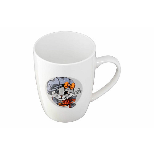 Чашка ARDESTO Lovely cat, 320мл, порцеляна, білий