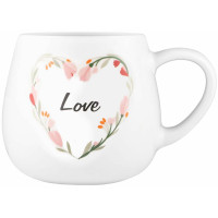 Чашка ARDESTO Love, 390мл, фарфор, многоцветный