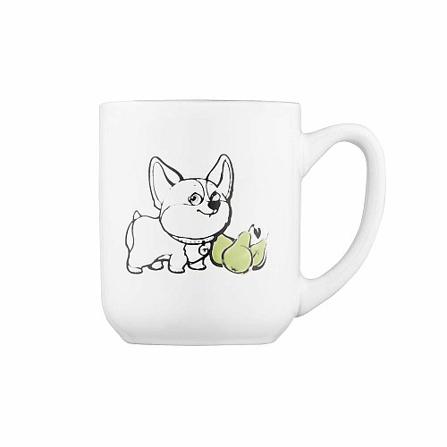 Чашка ARDESTO Corgi, 380мл, керамика, бело-серый