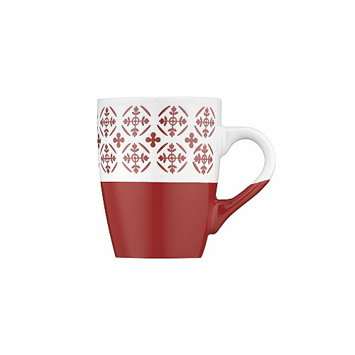 Чашка ARDESTO Ornament, 320мл, керамика, красно-белый