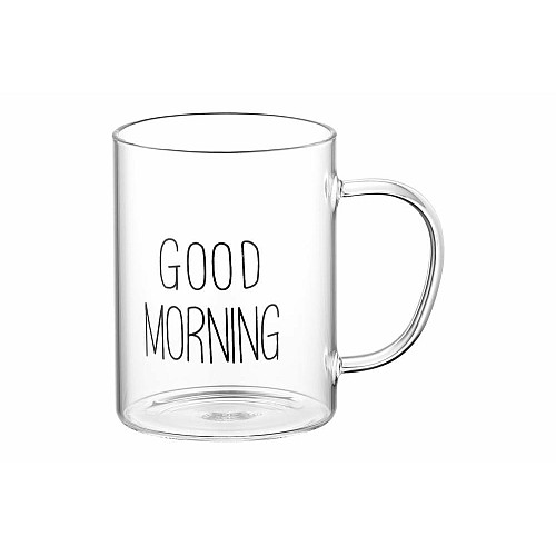Набор чашек с ручками ARDESTO Good Morning, 420мл, 2шт, боросиликатное стекло, прозрачный