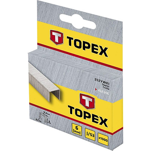 Скобы TOPEX, тип J, 8мм, 1000шт