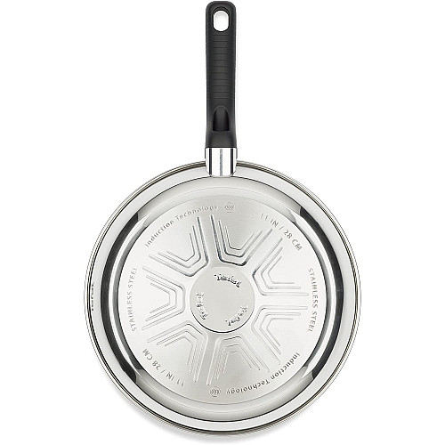 Сковорода Tefal Comfort Max, 26см, покриття Titanium, індукція, Thermo-Spot, нерж. cталь