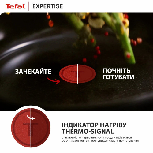 Сковорода Tefal Expertise, 24см, алюміній, бакеліт, чорний