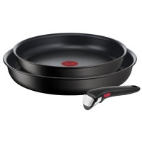 Набір посуду Tefal Ingenio Easy Cook & Clean, змінна ручка, 3предметів, алюміній, бакеліт, чорний